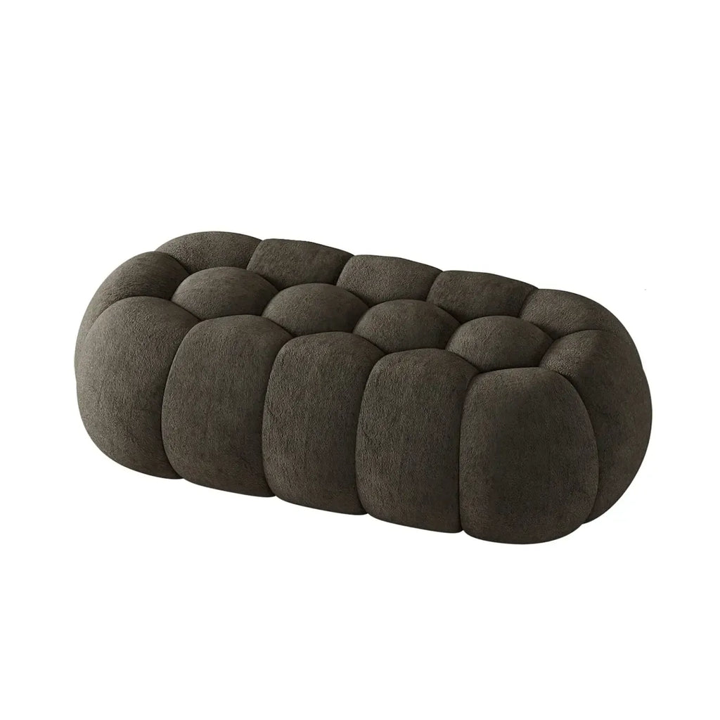 Contemporary Cloud Shaped Upholstered Bedroom Bench