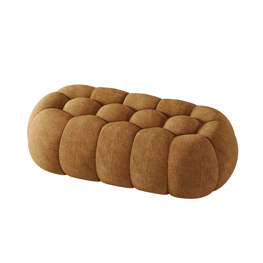 Contemporary Cloud Shaped Upholstered Bedroom Bench