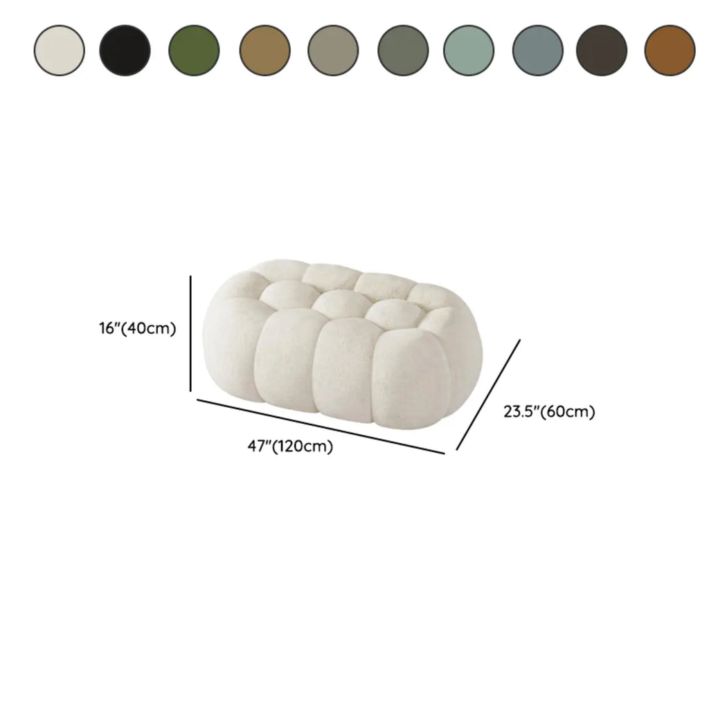 Contemporary Cloud Shaped Upholstered Bedroom Bench