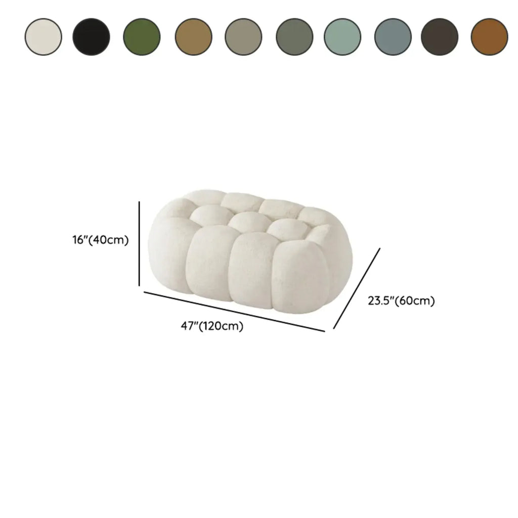 Contemporary Cloud Shaped Upholstered Bedroom Bench