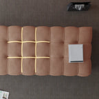 Contemporary Soft Gray Long Upholstered Bedroom Bench