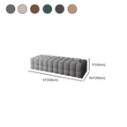 Contemporary Soft Gray Long Upholstered Bedroom Bench