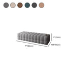 Contemporary Soft Gray Long Upholstered Bedroom Bench