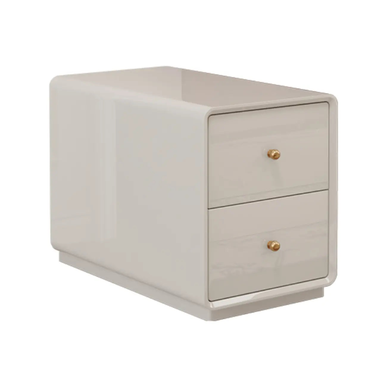 Narrow Rectangle Walnut Wood Side Table with Drawers