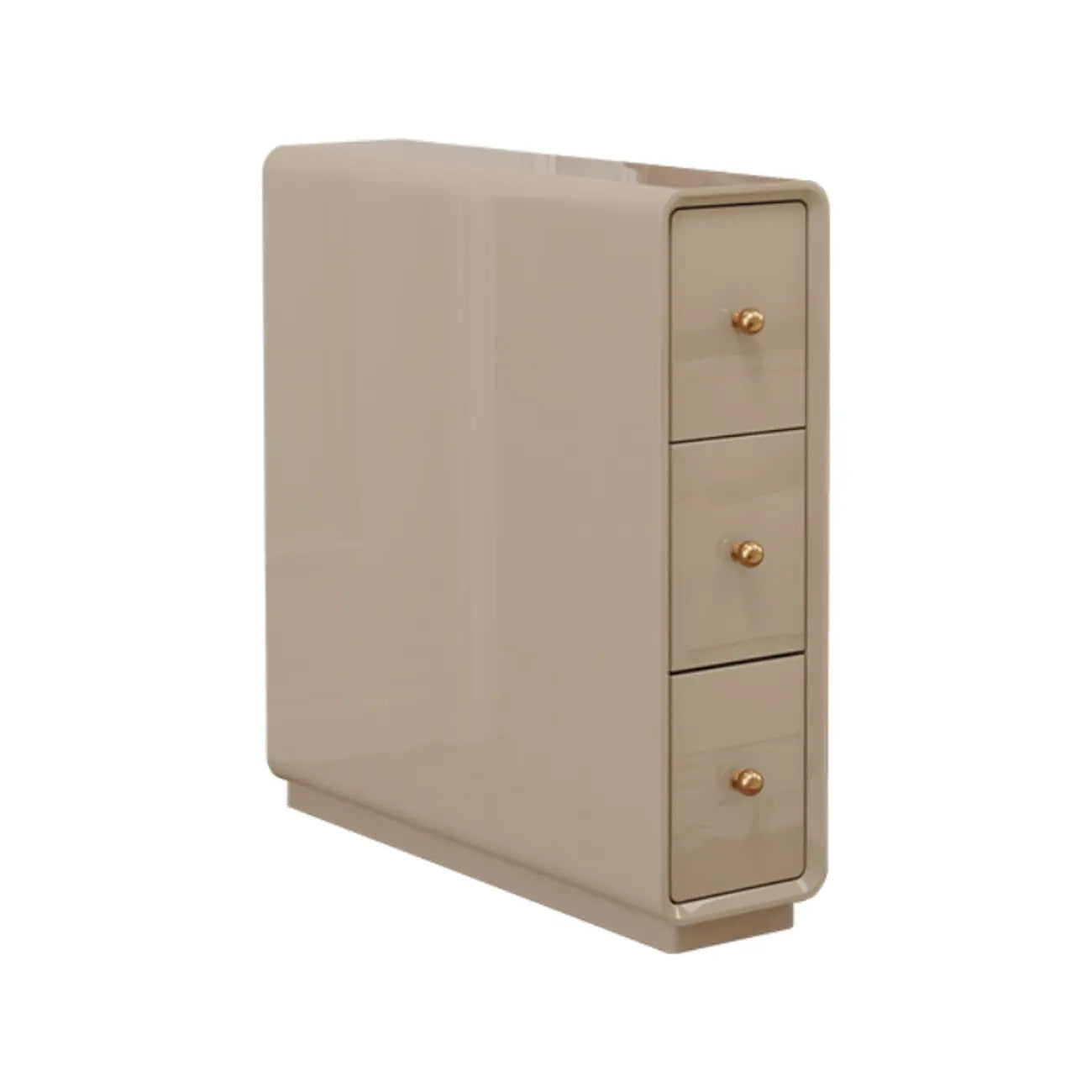 Narrow Rectangle Walnut Wood Side Table with Drawers