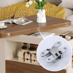 Versatile Elegant Modern Wooden Side Table with Wheels