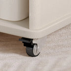 Versatile Elegant Modern Wooden Side Table with Wheels