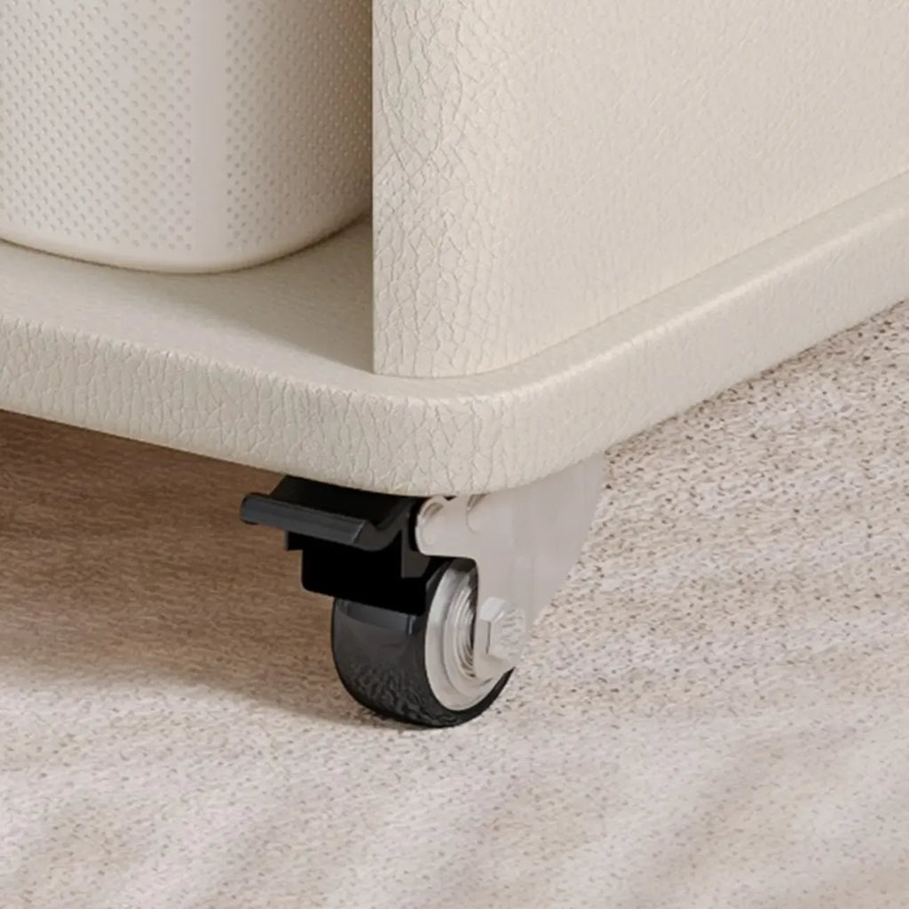 Versatile Elegant Modern Wooden Side Table with Wheels
