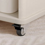 Versatile Elegant Modern Wooden Side Table with Wheels