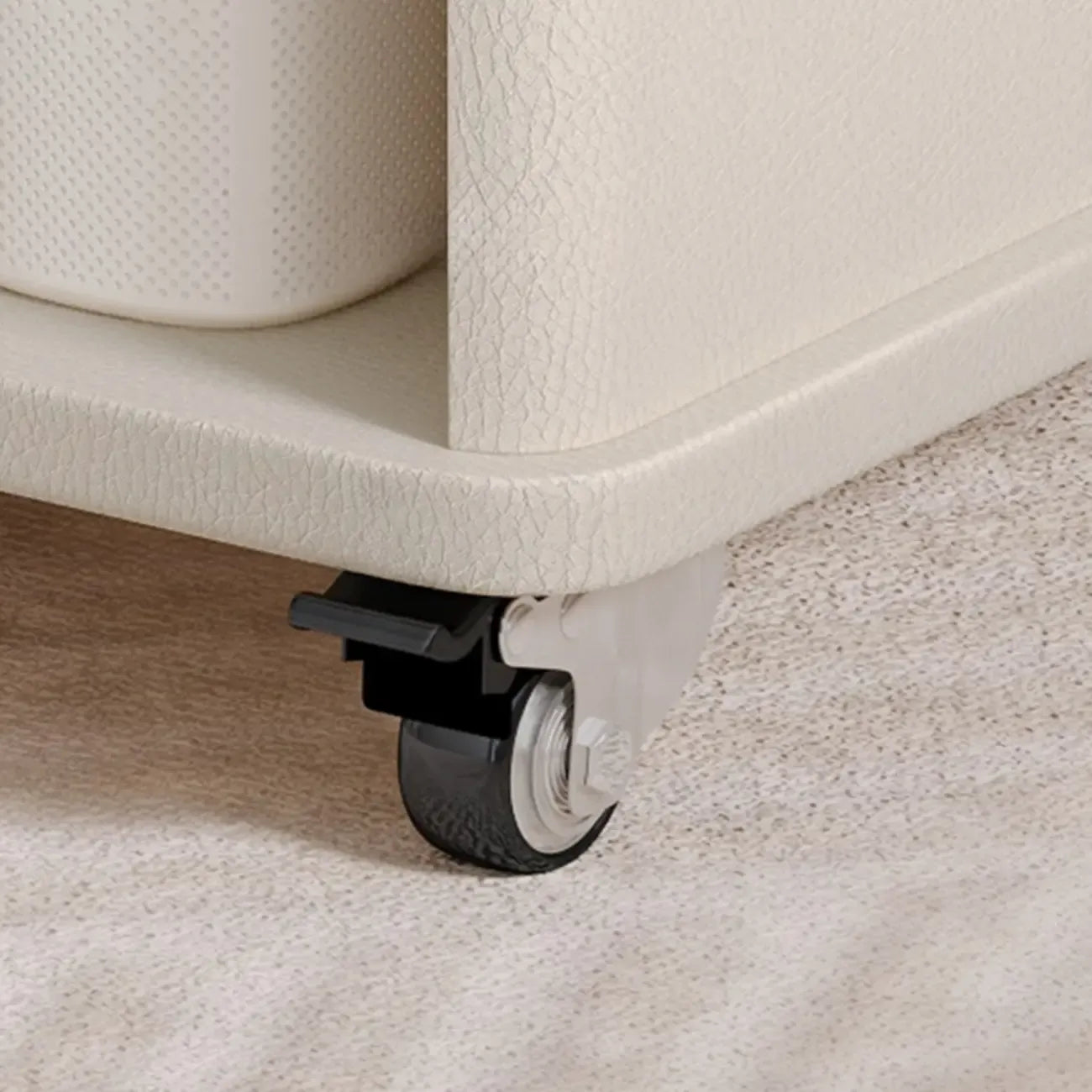 Versatile Elegant Modern Wooden Side Table with Wheels