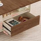 Versatile Elegant Modern Wooden Side Table with Wheels