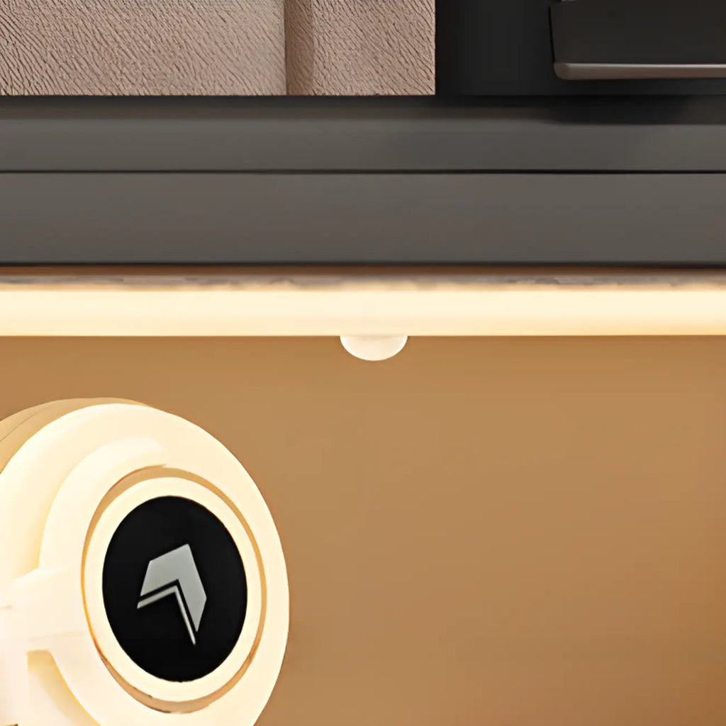 Adjustable Tabletop Modern Wood Side Table with Wheels