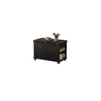 Foldable Wood White Modern Wheeled Small Side Table