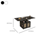 Foldable Wood White Modern Wheeled Small Side Table