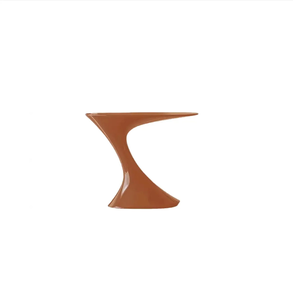 Minimalist Steel Oval Top Retro End Table For Living Room