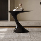 Minimalist Steel Oval Top Retro End Table For Living Room