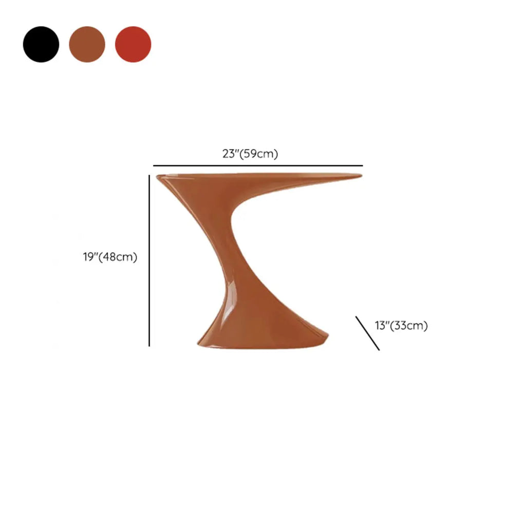 Minimalist Steel Oval Top Retro End Table For Living Room