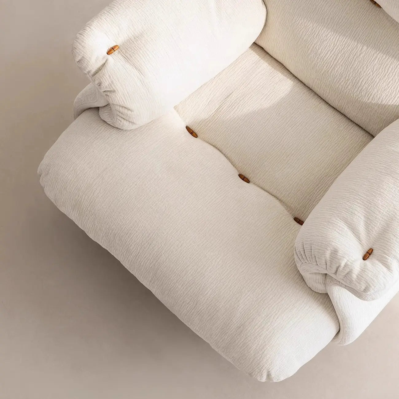 Elegant White Snowflake Velvet Upholstered Arm Accent Chair