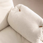 Elegant White Snowflake Velvet Upholstered Arm Accent Chair