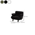 Elegant White Snowflake Velvet Upholstered Arm Accent Chair