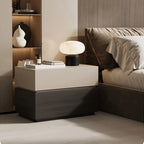 Elegant 2-tier Bedroom Wooden Nightstand With Drawers