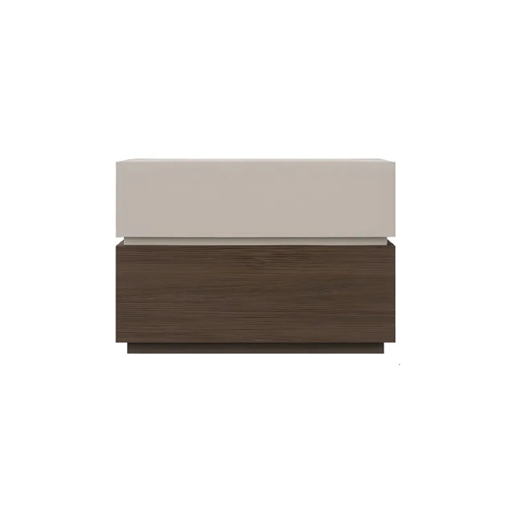 Elegant 2-tier Bedroom Wooden Nightstand With Drawers