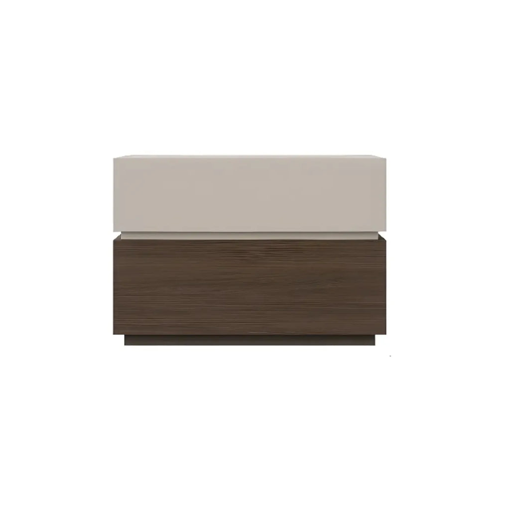 Elegant 2-tier Bedroom Wooden Nightstand With Drawers