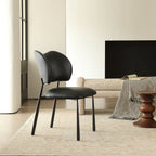 Retro Armless Faux Leather Upholstered Dining Chair