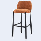 Mid Century Modern Square Upholstered Bar Stools Counter Height