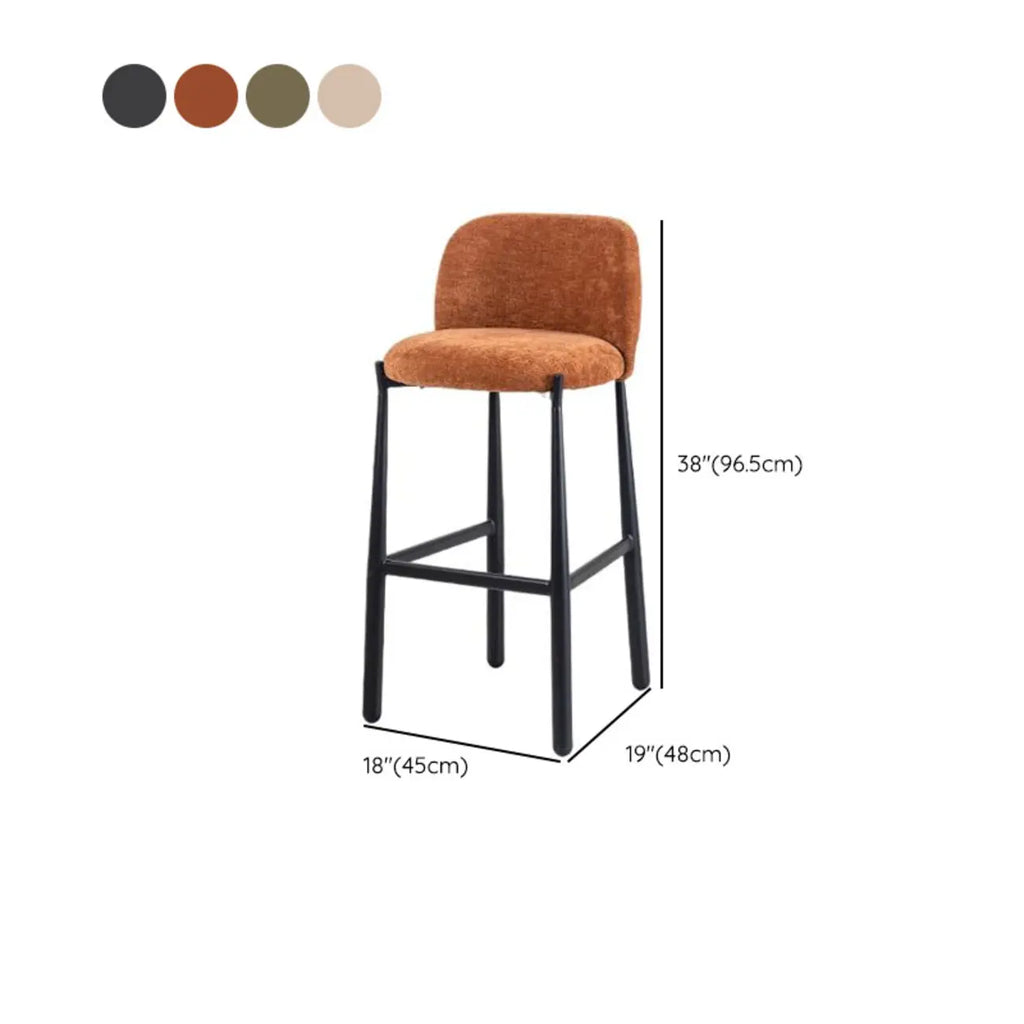 Mid Century Modern Square Upholstered Bar Stools Counter Height