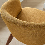 Modern Swivel Barrel Dining Chair with Arms