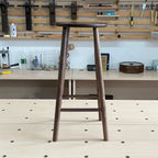 Bar Height Footrest Wood Modern Backless Bar Stools