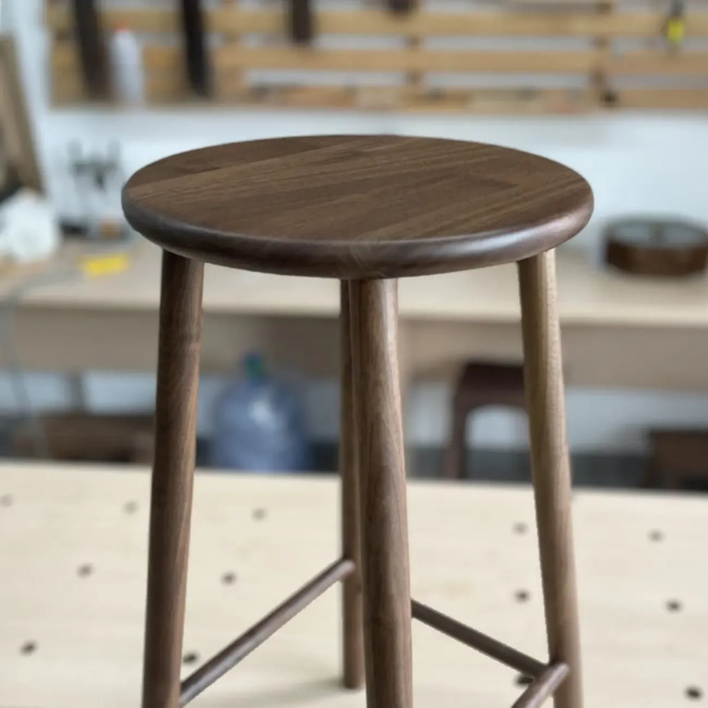 Bar Height Footrest Wood Modern Backless Bar Stools