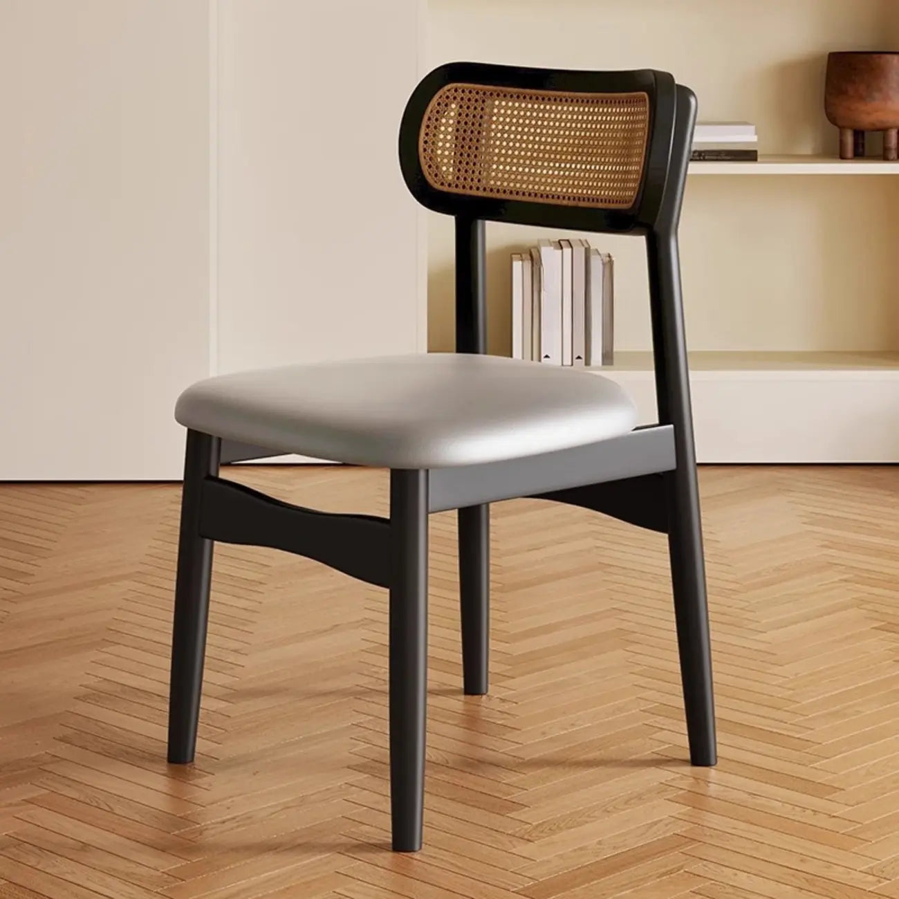 Soft Retro Upholstered Faux Leather Dining Chair