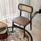 Soft Retro Upholstered Faux Leather Dining Chair
