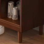 Brown Natural Wood Freestanding Modular Cube Bookcase