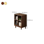 Brown Natural Wood Freestanding Modular Cube Bookcase