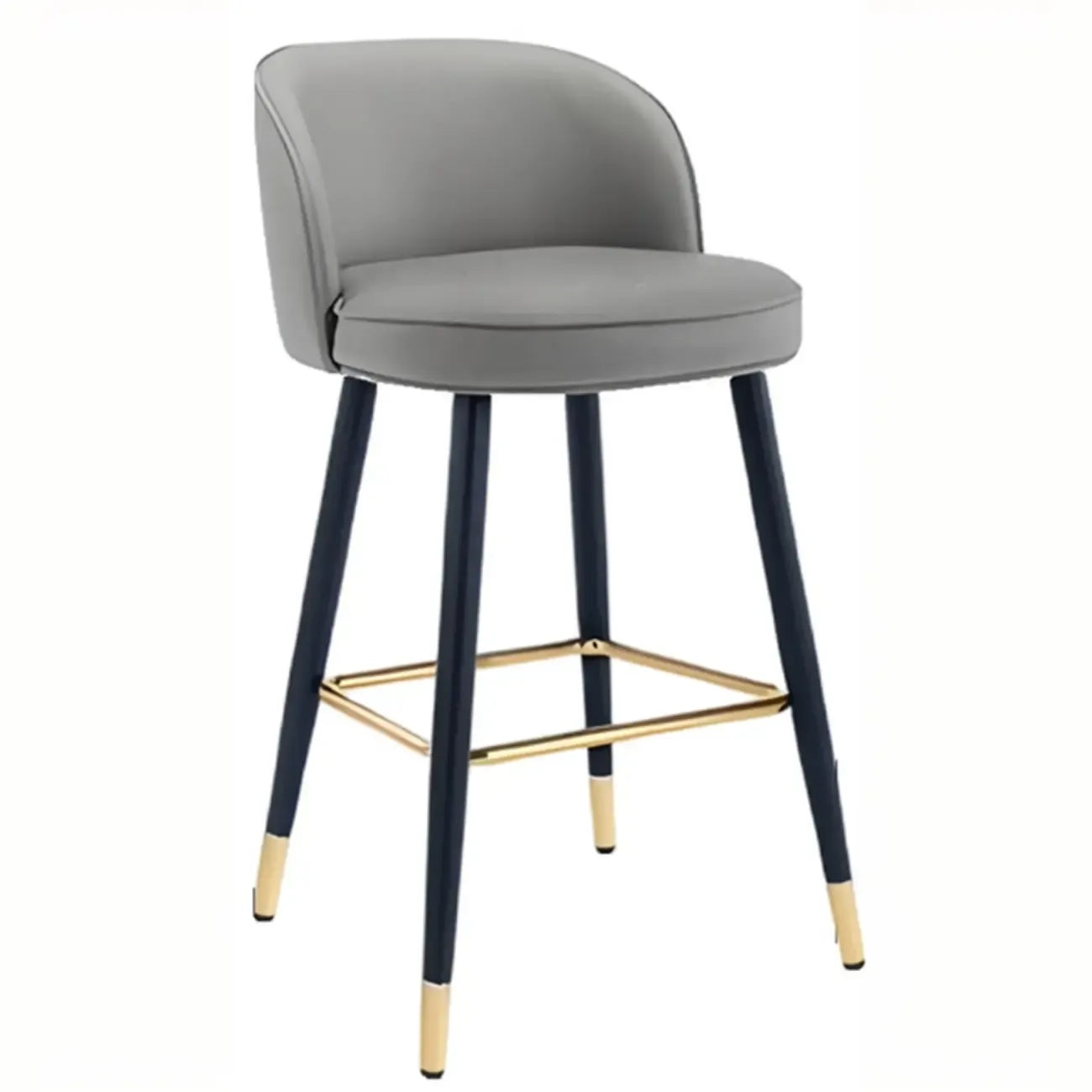 Counter Height Leather Bucket Glam Bar Stools