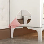 Chalk Vertical Bookshelves with 3 Cabinets, 3-Shelf Alloy Frame and Closed Back