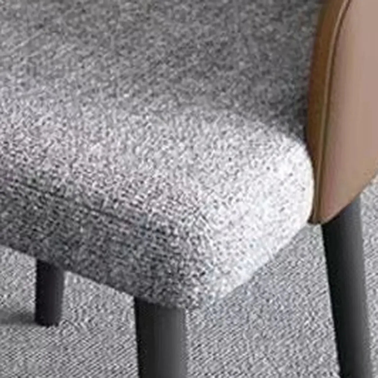 Minimalist Black Upholstered Fabric Dining Chair Low Back
