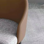 Minimalist Black Upholstered Fabric Dining Chair Low Back