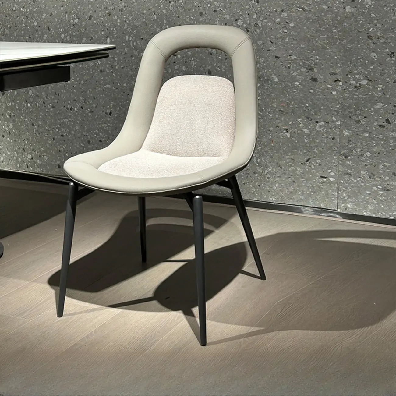 Contemporary Orange Upholstered Dining Chairs Open Back