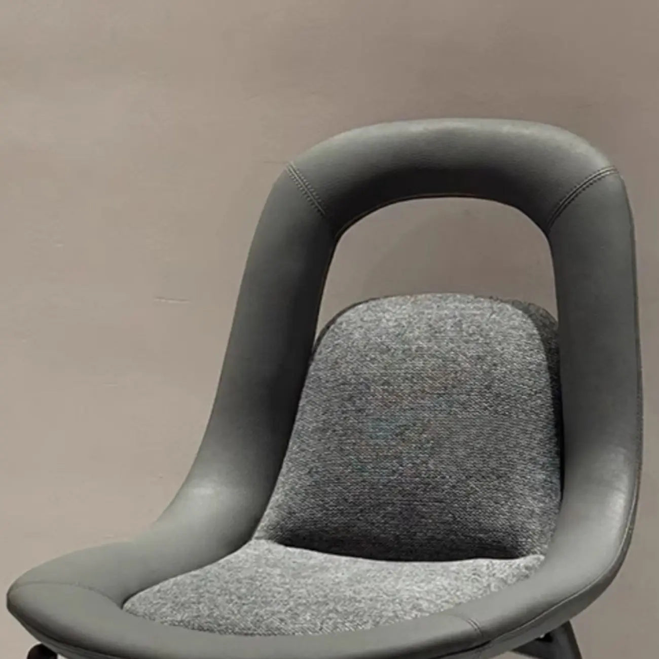 Contemporary Orange Upholstered Dining Chairs Open Back