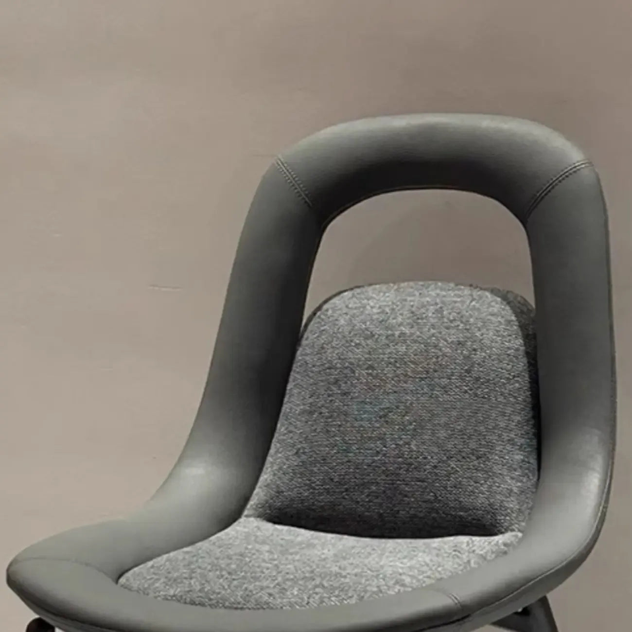 Contemporary Orange Upholstered Dining Chairs Open Back