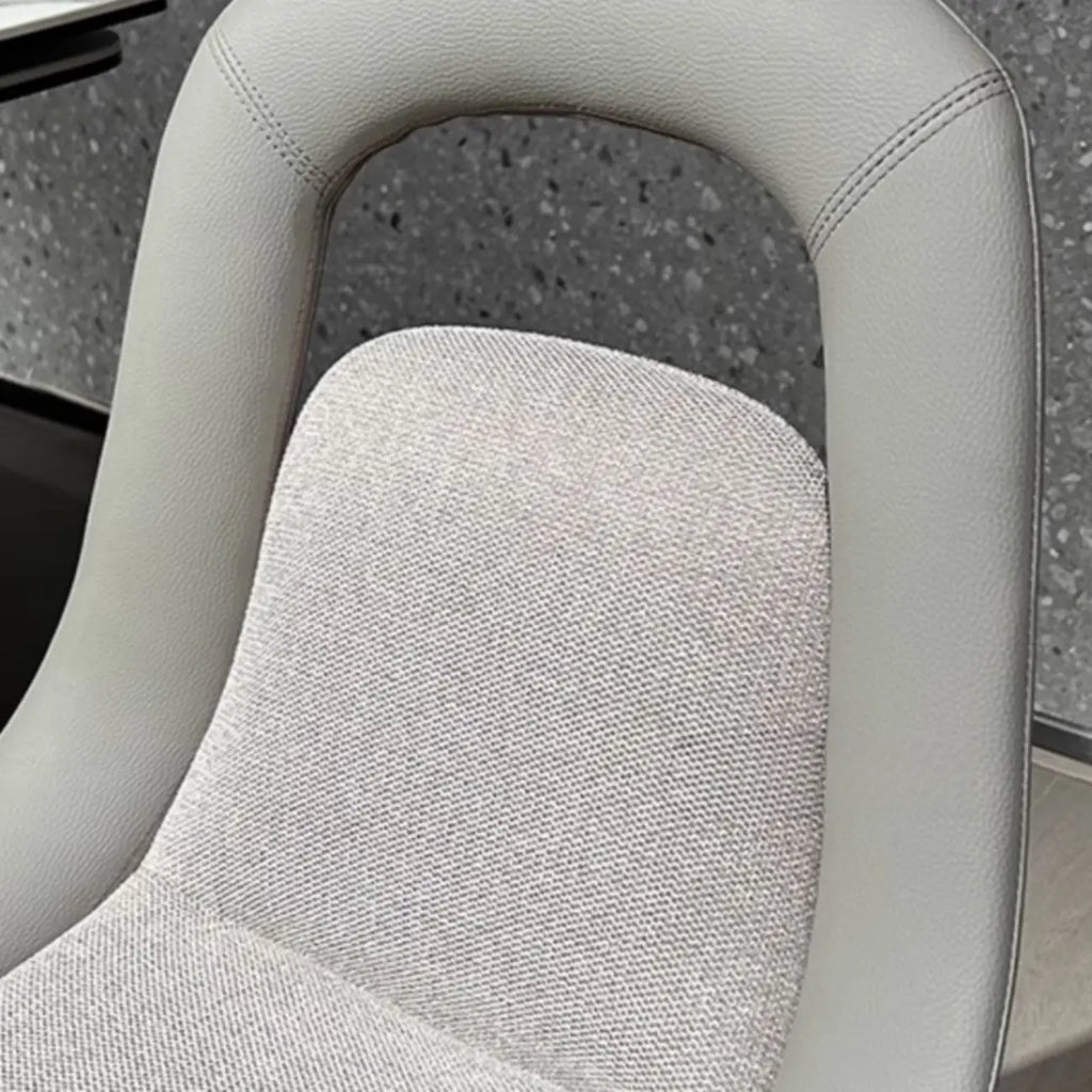 Contemporary Orange Upholstered Dining Chairs Open Back