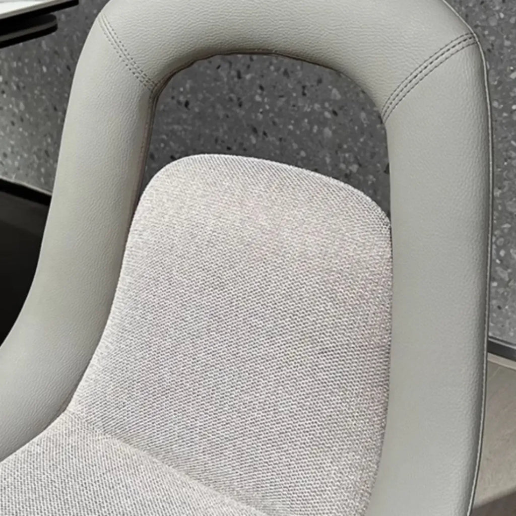 Contemporary Orange Upholstered Dining Chairs Open Back