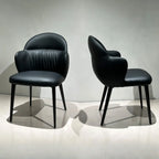 Contemporary Orange Upholstered Dining Chairs Open Back