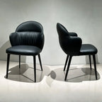 Contemporary Orange Upholstered Dining Chairs Open Back