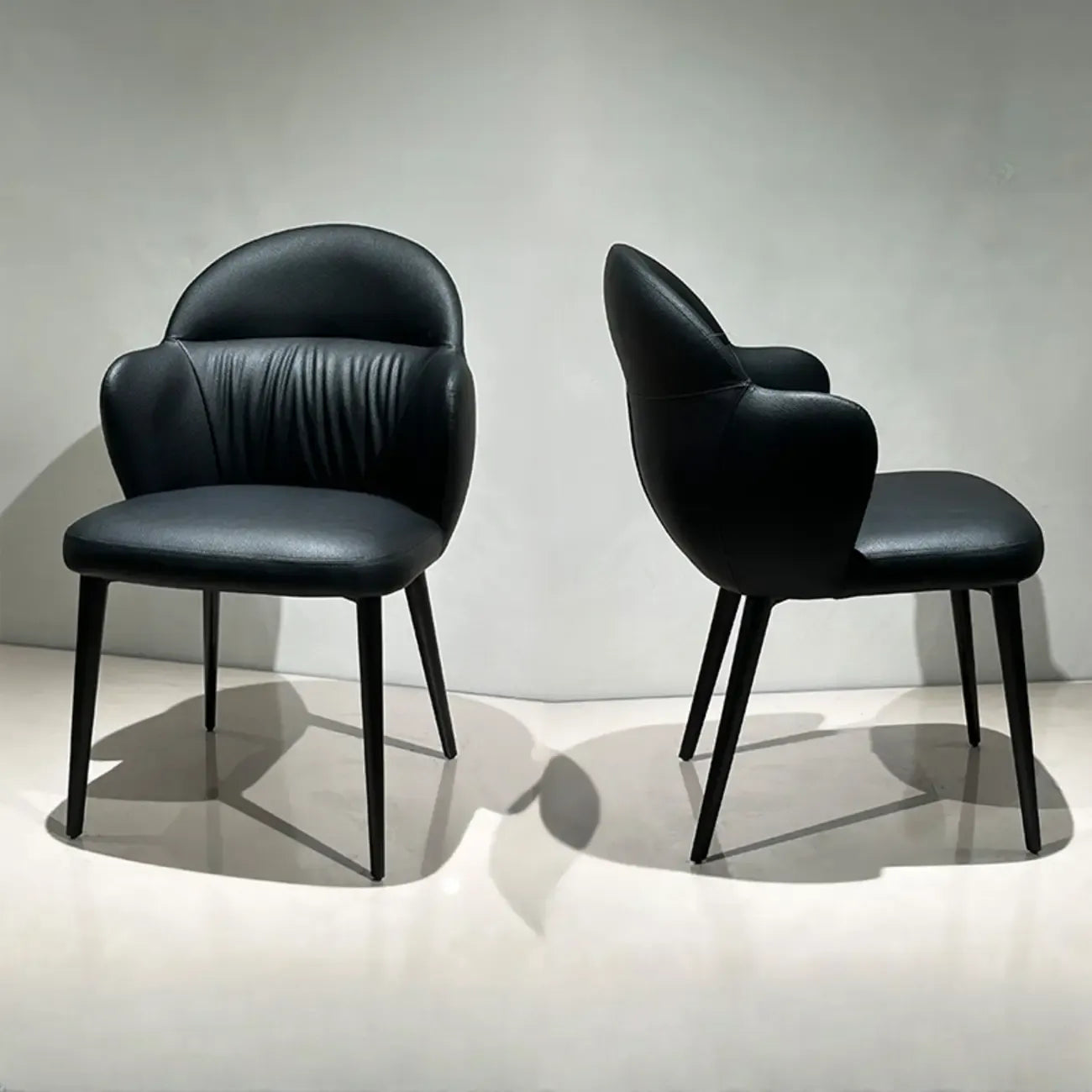 Contemporary Orange Upholstered Dining Chairs Open Back