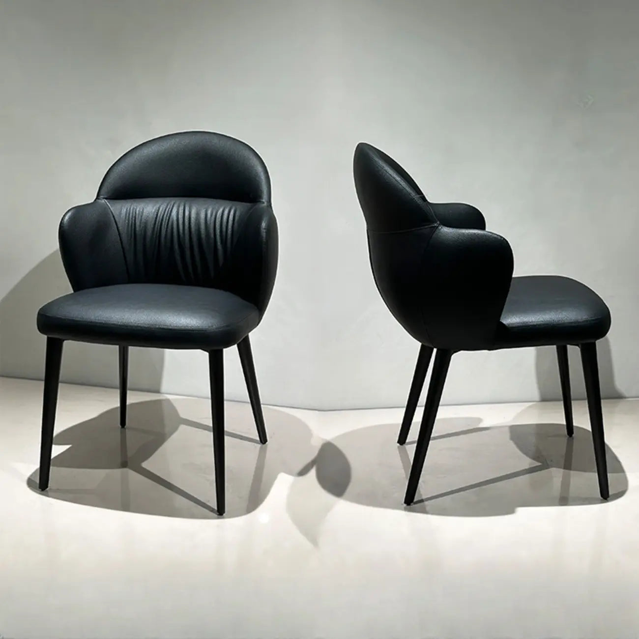 Contemporary Orange Upholstered Dining Chairs Open Back